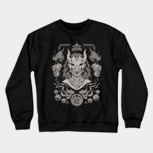 Dragon Mask - Cool Aesthetic Dragon Boy Japanese Gift Crewneck Sweatshirt